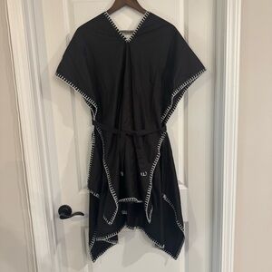 Carla Fernandez Black and White Thread Tunic Coverup